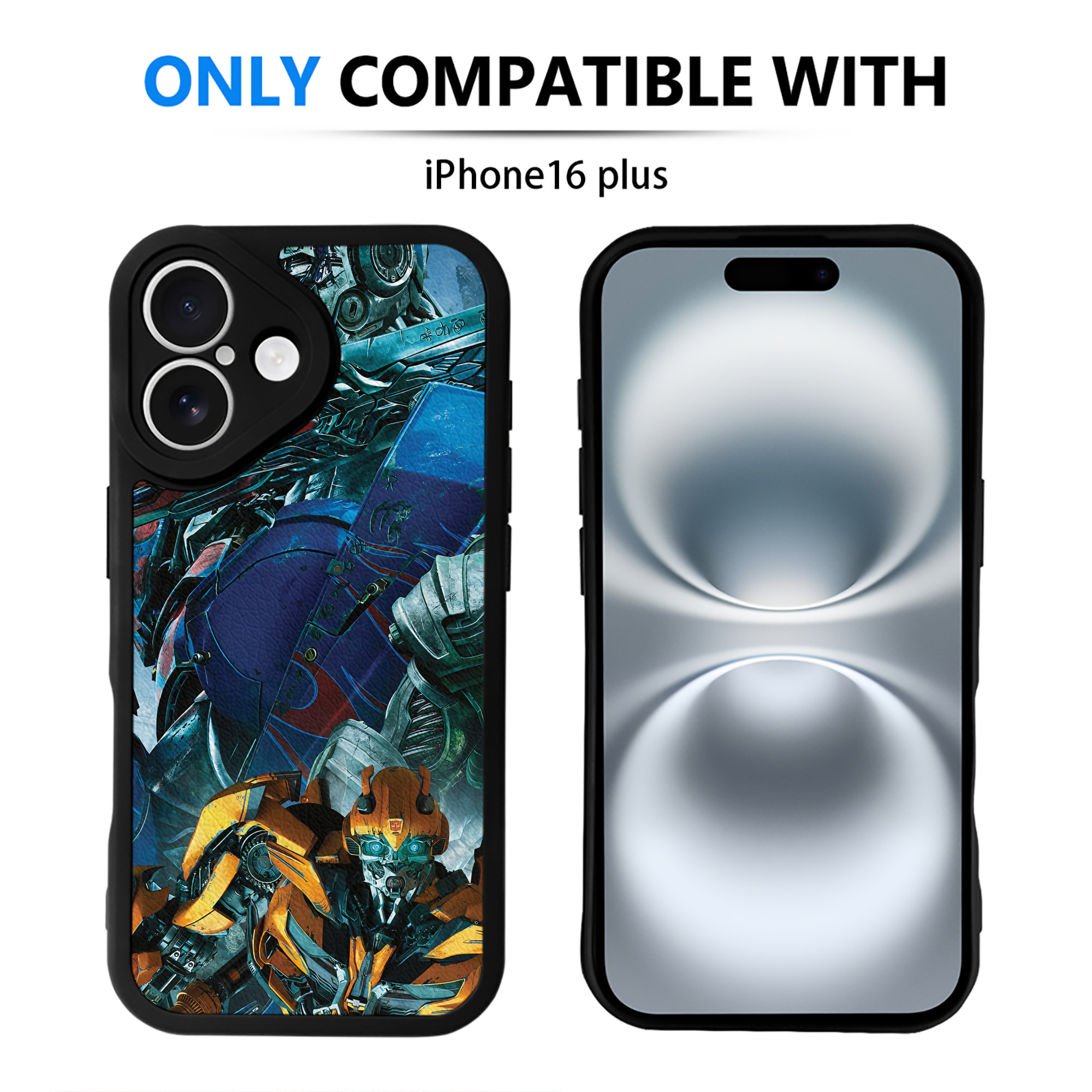 （画像用） Transformers トランスフォーマー 【iPhone 16シリーズ対応】シリコンスマホケース（レザー調） 材質：シリコン